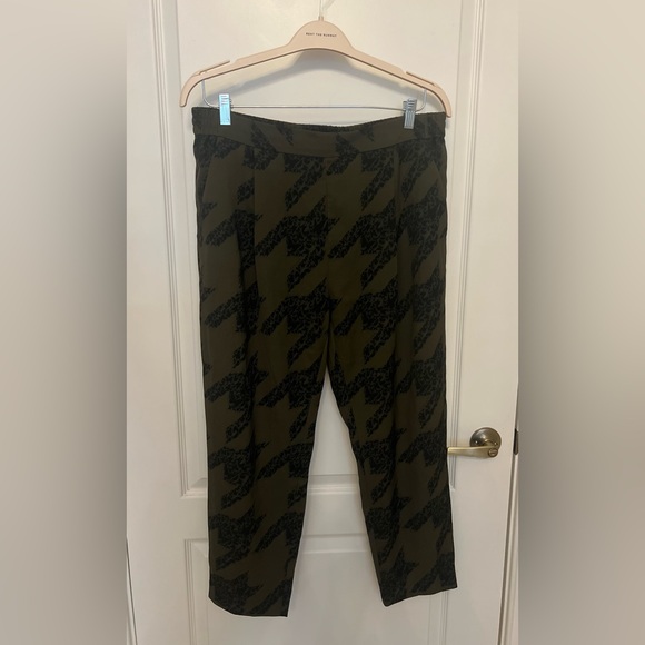 All Saints Aleida Houndstooth Toni Tapered Trousers Sz 10 - Picture 3 of 8